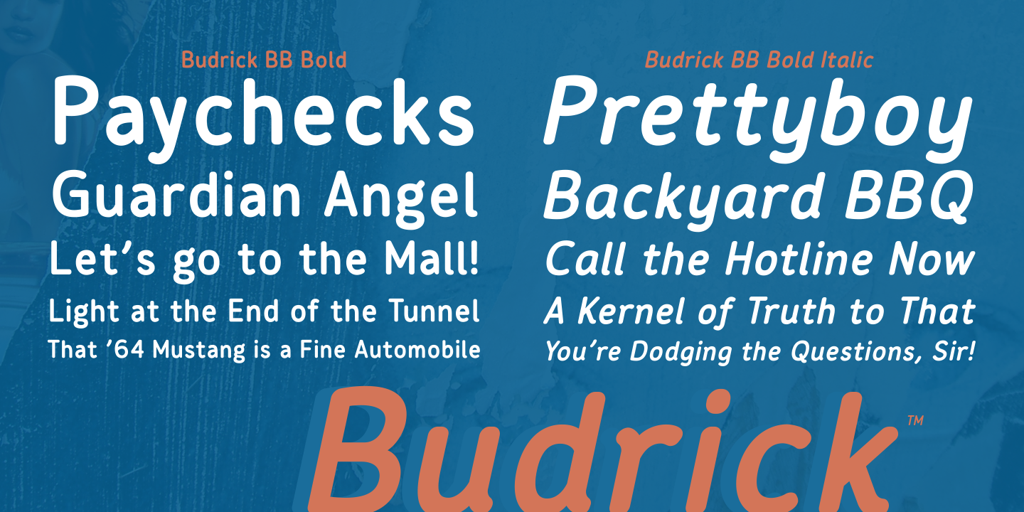 Budrick BB Bold Italic Font preview